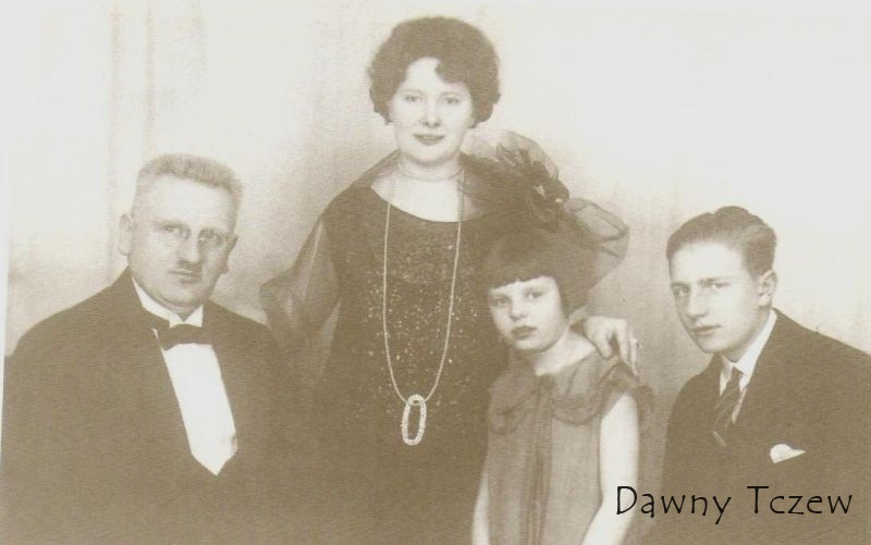 Ludwik, Jadwiga, Halina i Stefan Sumińscy - Tczew 1929 r.