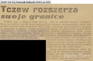 Tczew_Lisewo.jpg (116.8 KiB) Przejrzano 6319 razy Uchwała z grudnia 1946 r., piszą o niej ...w październiku 1947r.