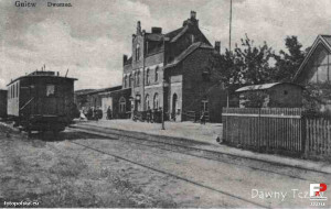 Lata 1910-1920 , Dworzec kolejowy w Gniewie.jpg