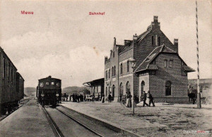 Lata 1910-1915 , Stacja kolejowa w Gniewie.jpg