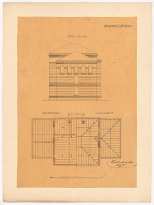 Realschule, Dirschau Grundriss Balkenlage, Aufriss Seitenfassade.jpg